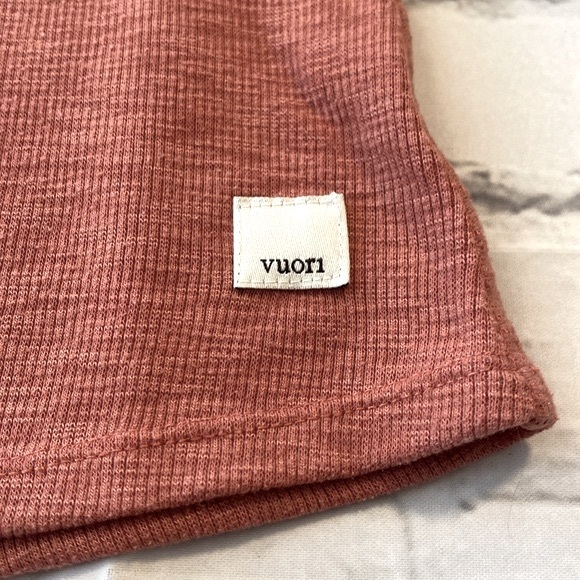 VUORI Sunrise High Neck Rib Tank XS Terracotta - Picture 4 of 13